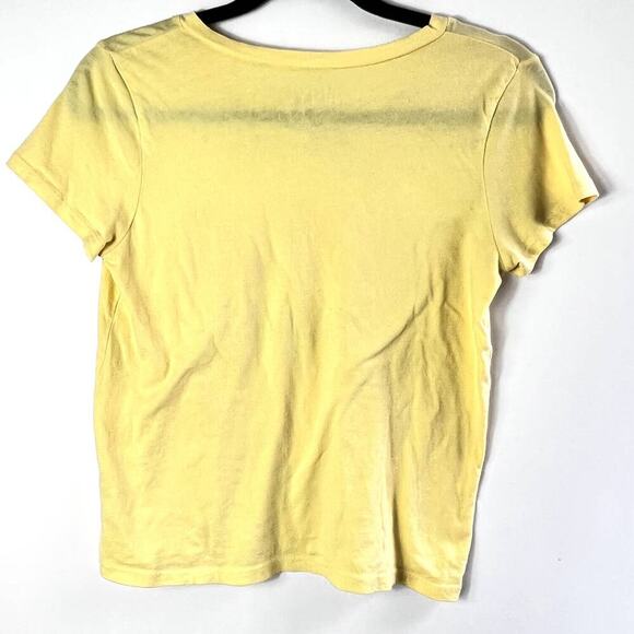 Vinyl Icons High Voltage AC/DC Yellow Distressed Cotton T-Shirt Size L - Picture 4 of 4